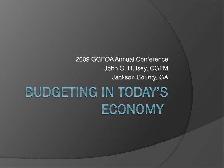 Fiscal Stress Diagnosis and Budget Strategies in Today's Economy
