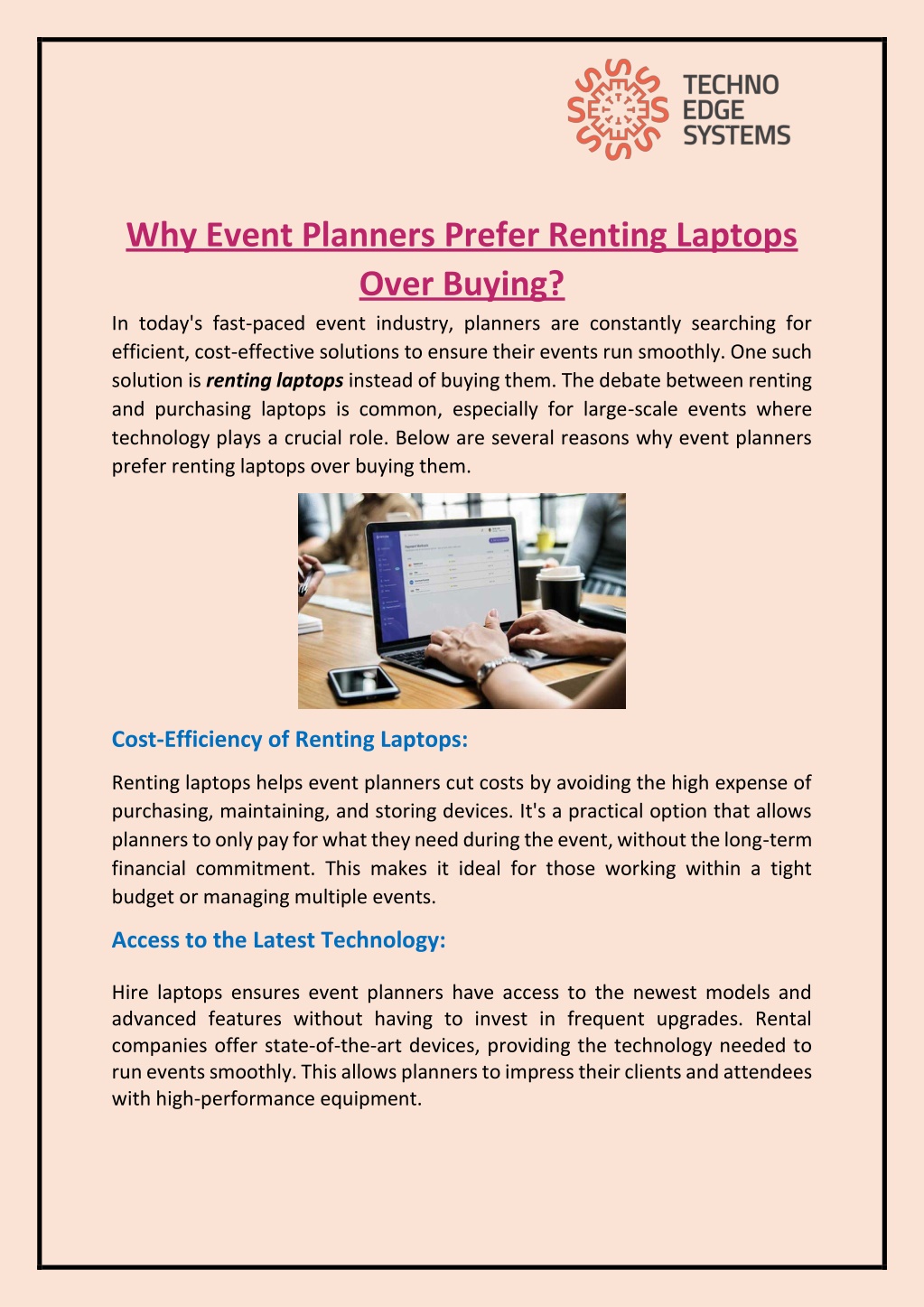 why event planners prefer renting laptops over l.w