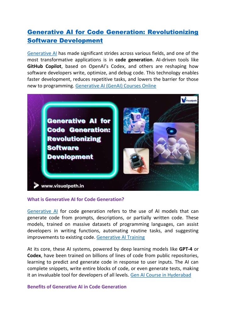 generative ai for code generation revolutionizing n.w