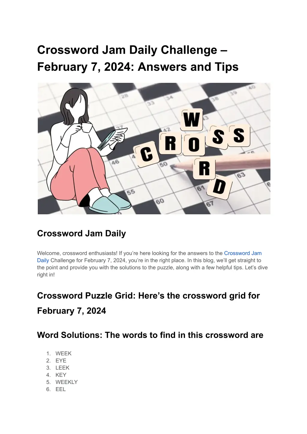 crossword jam daily challenge february 7 2024 n.