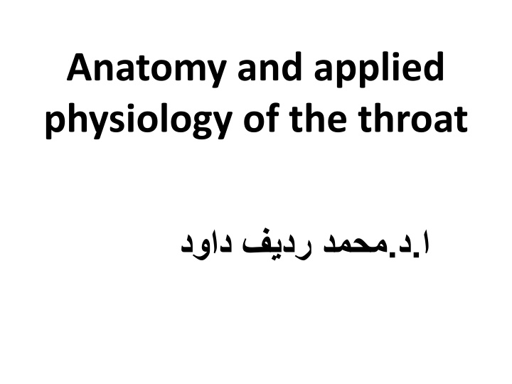 Anatomy and Physiology of the Throat: A Comprehensive Overview
