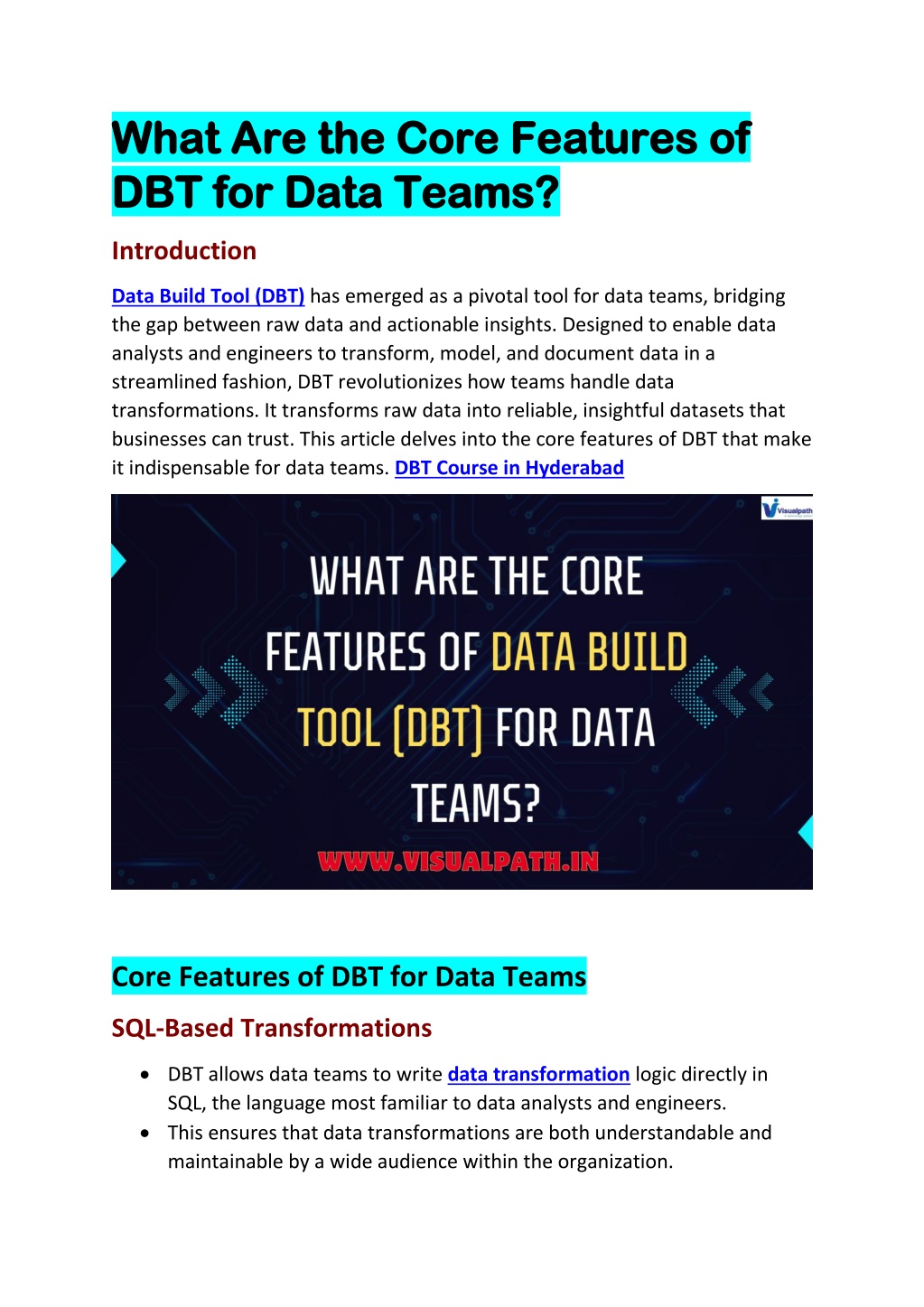 what are the core features of what are the core l.w