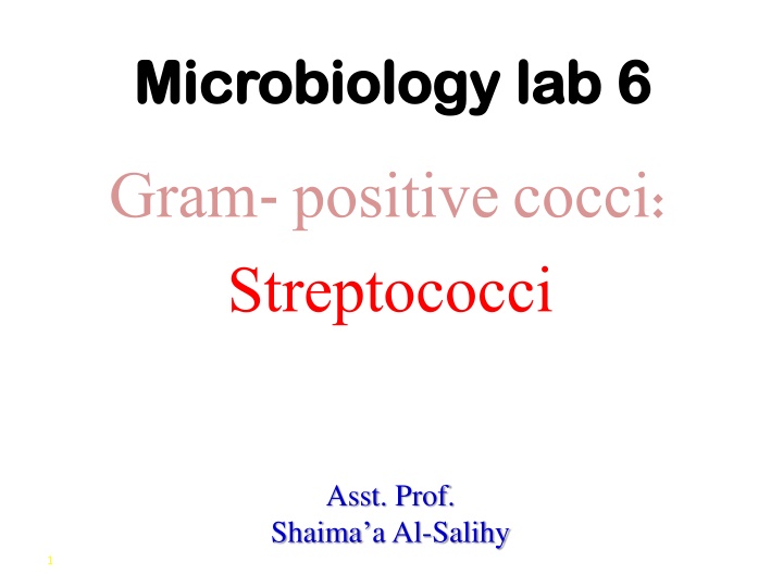 Streptococci: Classification and Characteristics