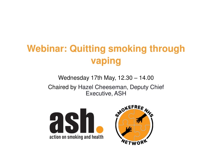 Webinar: Quitting Smoking Through Vaping - May 17th