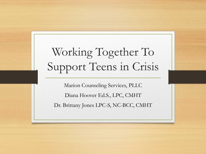 Supporting Teens in Crisis: Marion Counseling Services