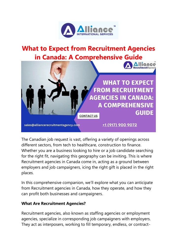 what to expect from recruitment agencies n.w