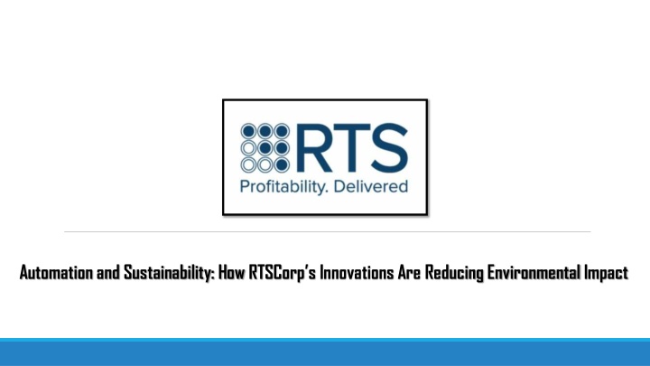 automation and sustainability how rtscorp n.w