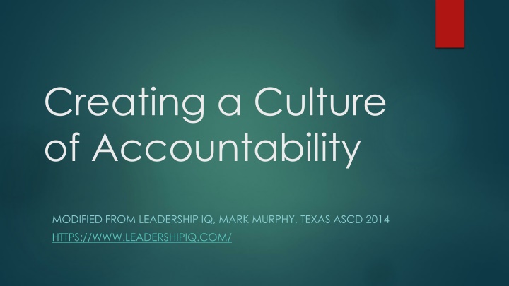 Building a Culture of Accountability in Leadership