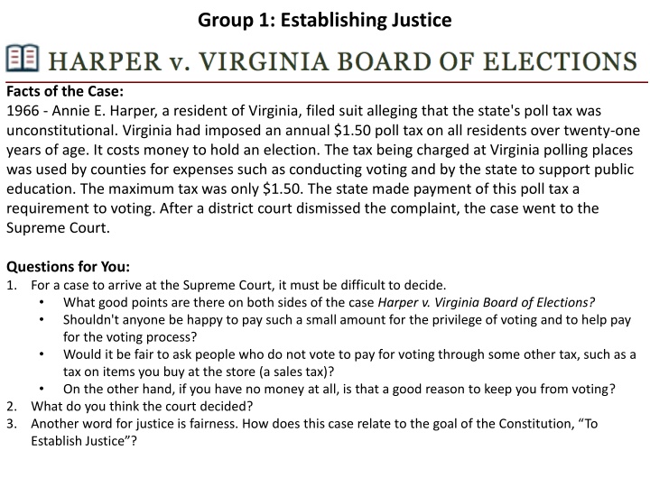 Supreme Court Decisions on Voting Rights