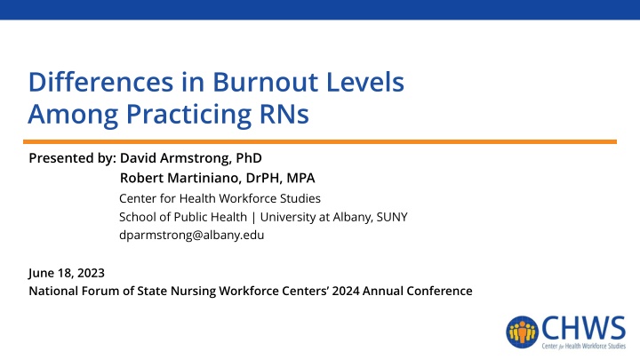 Study on Burnout Levels Among Practicing RNs in New York