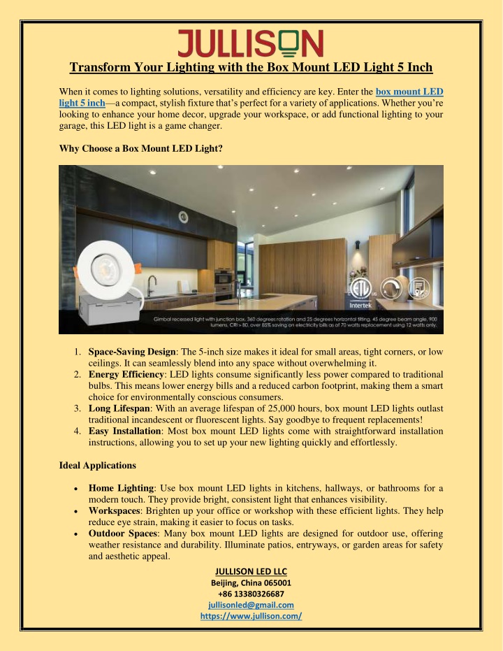 transform your lighting with the box mount n.w