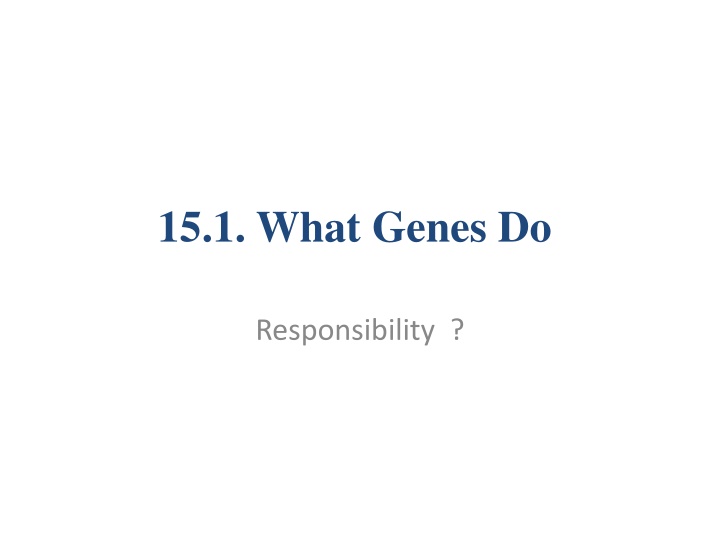 Gene Function and Expression in Molecular Genetics