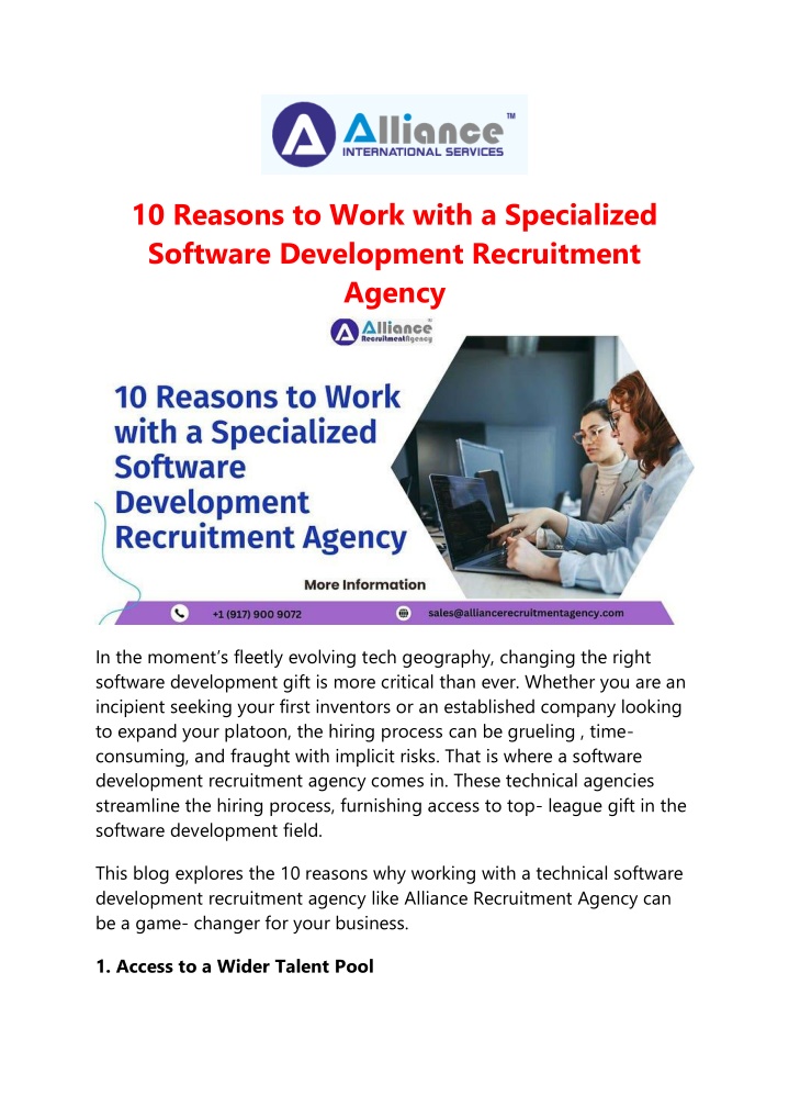 10 reasons to work with a specialized software n.w