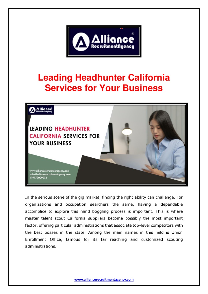 leading headhunter california services for your n.w