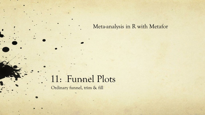 Funnel Plots in Meta-analysis with Metafor in R