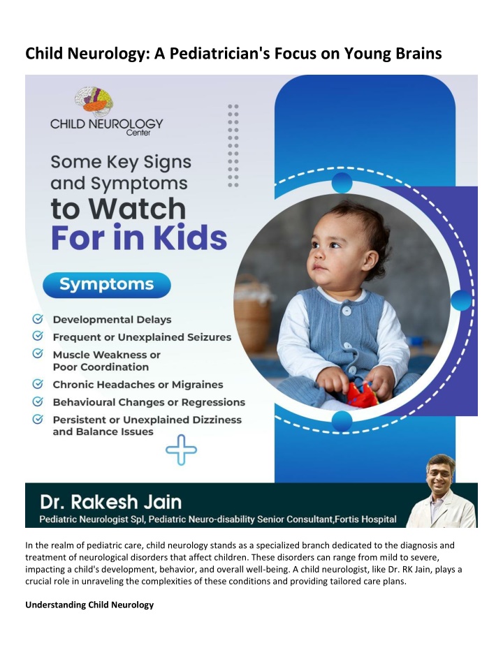 child neurology a pediatrician s focus on young n.w