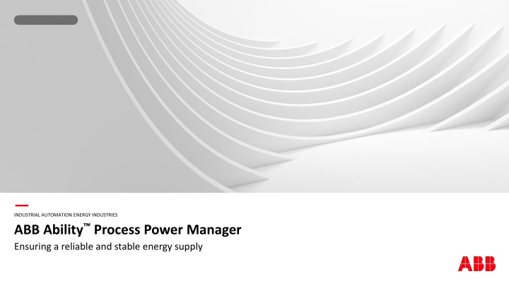 ABB Ability Process Power Manager for Energy Industry Facilities