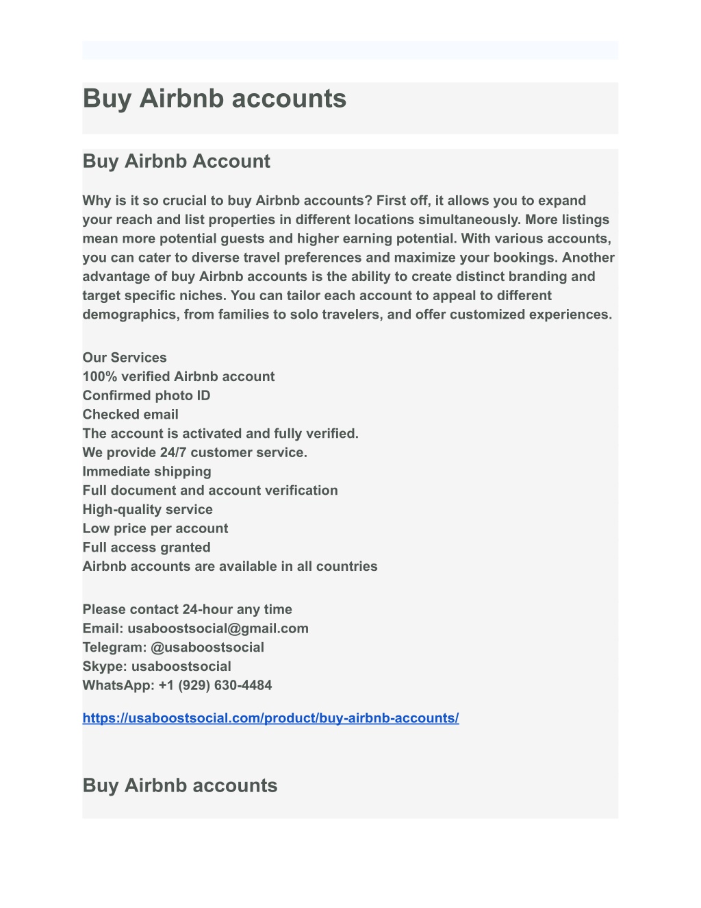 buy airbnb accounts l.w