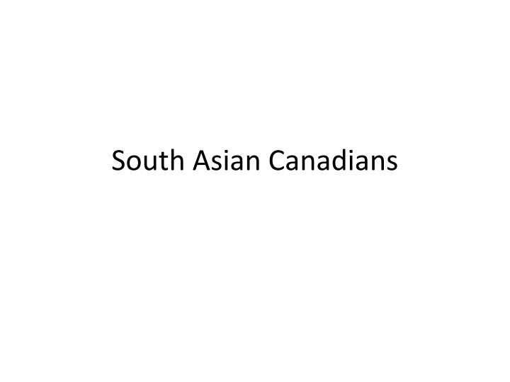Growth of South Asian Canadian Population in Canada