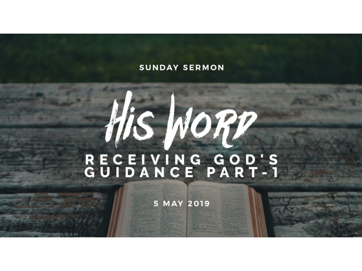 God's Guidance and Promises: Building a Life Focused on His Word and Spirit