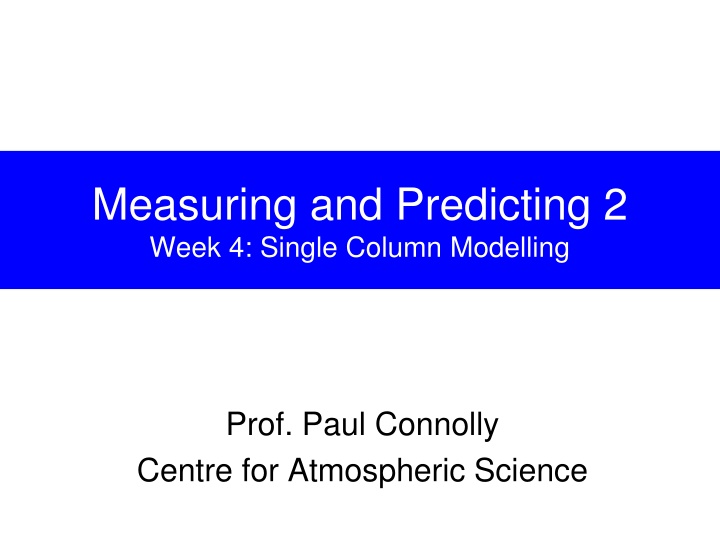 Cloud and Precipitation Processes in Atmospheric Science