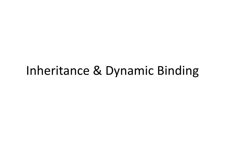 Inheritance and Dynamic Binding in Object-Oriented Programming