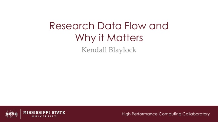 Research Data Flow and Its Significance