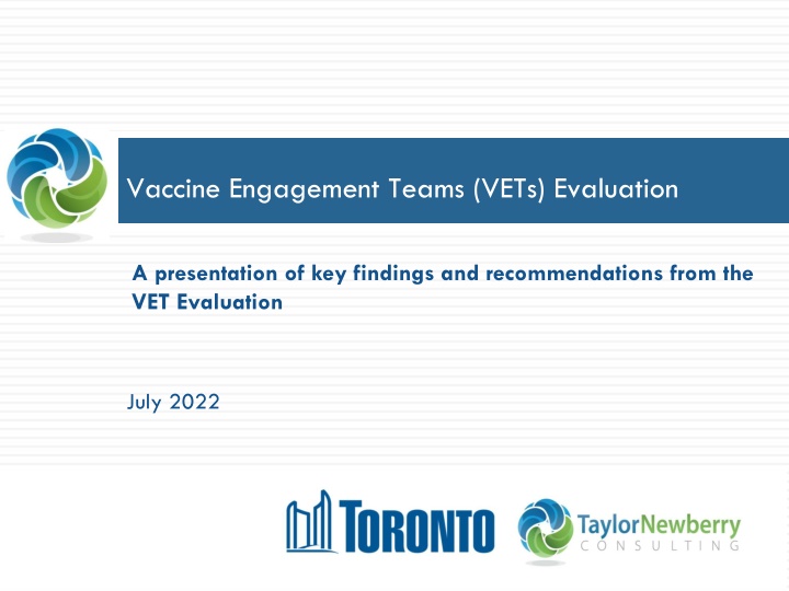 Key Findings and Recommendations from VET Evaluation July 2022