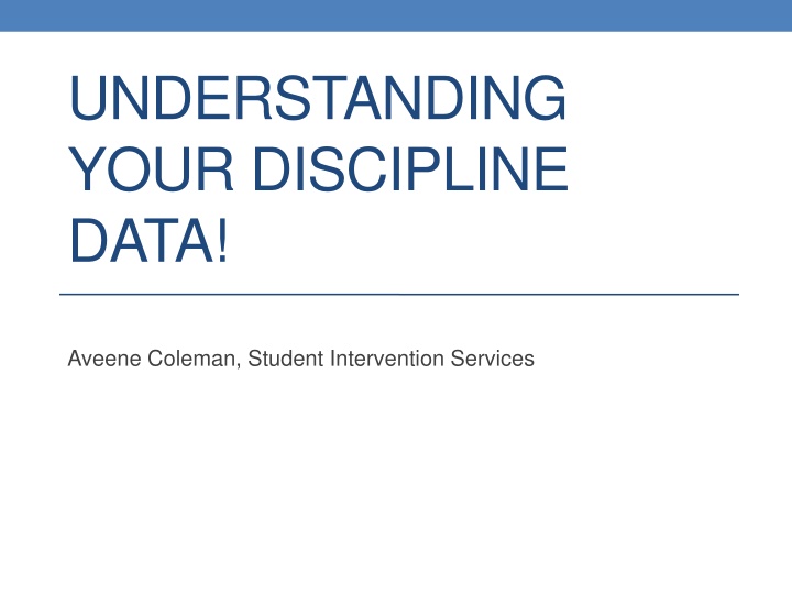 Understanding Discipline Data Collection in Educational Institutions