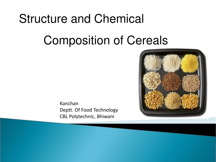 Structure and Chemical Composition of Cereal Grains: A Detailed Overview