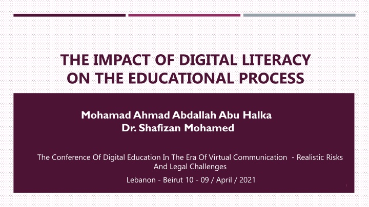 The Impact of Digital Literacy on Education in the Era of Virtual Communication