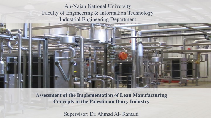 Assessment of Lean Manufacturing in Palestinian Dairy Industry