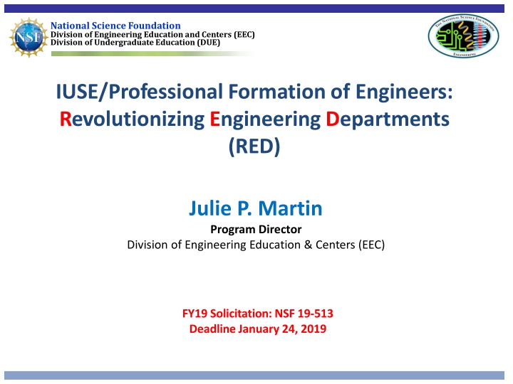 Revolutionizing Engineering Departments: NSF's RED Initiative