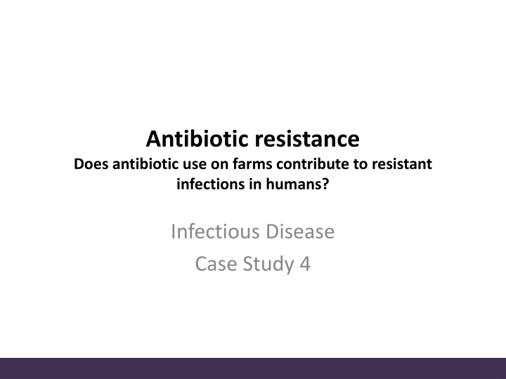 Antibiotic Resistance in Humans: Impact of Antibiotic Use on Farms