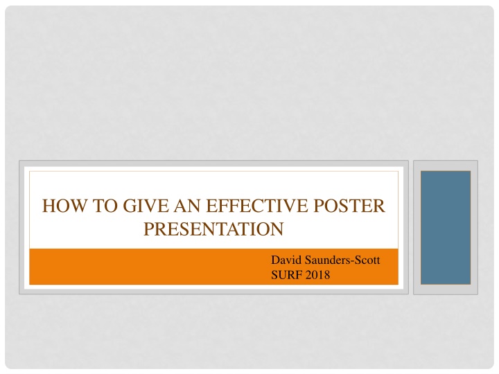 Guide to Delivering an Effective Poster Presentation