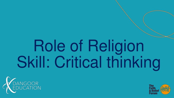 Enhancing Critical Thinking Through Examining the Role of Religion
