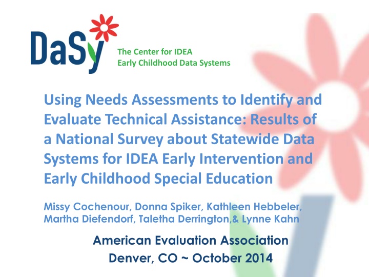 DaSy Center's Needs Assessment for Early Childhood Data Systems