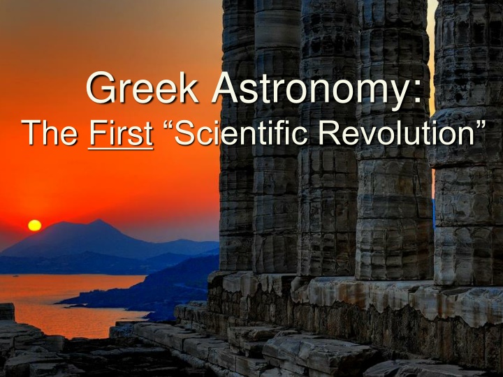 Greek Astronomy: The First Scientific Revolution - A Visual Journey Through Ancient Greek Astronomy