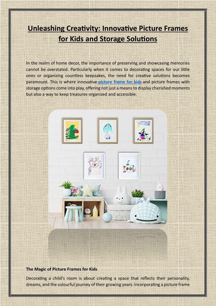 unleashing creativity innovative picture frames n.w
