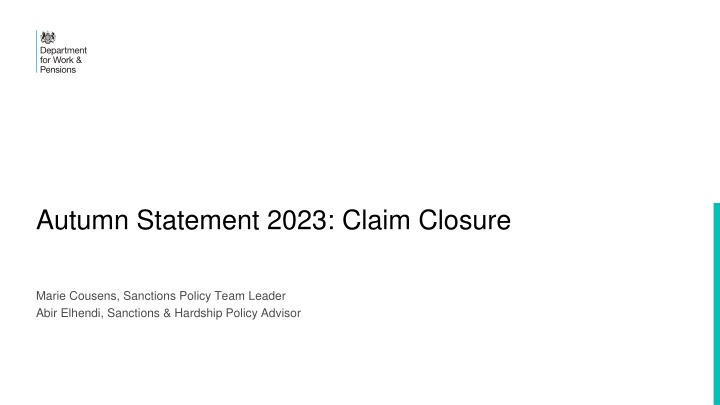 Sanctioned Claim Closure Measures in Autumn Statement 2023