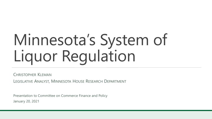 Liquor Regulation in Minnesota: A Comprehensive Overview