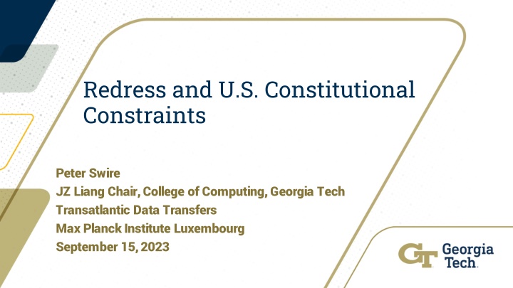 Redress and U.S. Constitutional Constraints