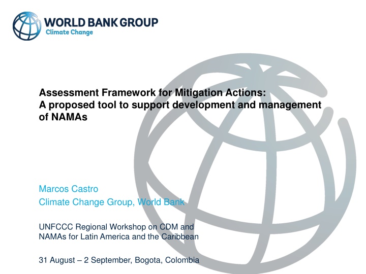 Assessment Framework for Mitigation Actions: A Tool for NAMA Development