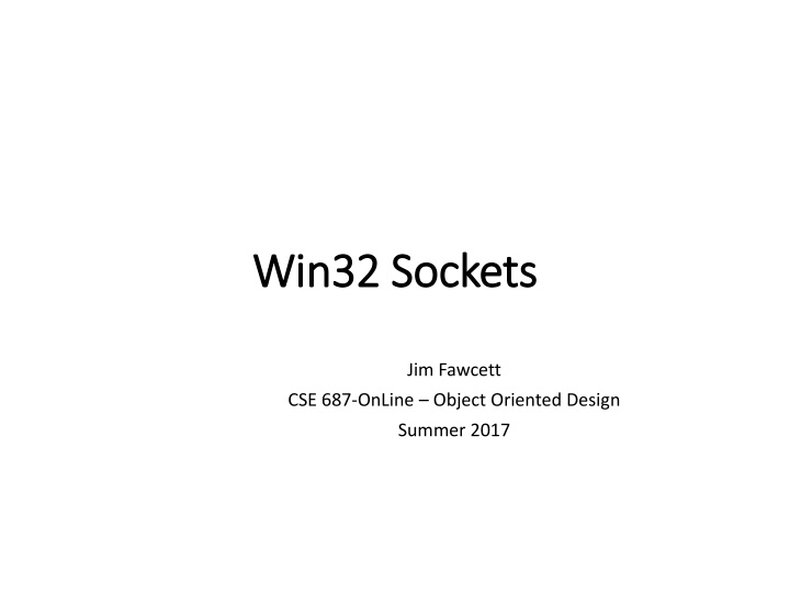 Sockets: A Comprehensive Overview