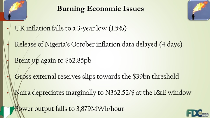 Economic Snapshot: UK Inflation Down, Nigerian Reserves Slip, Domestic Commodities Movement