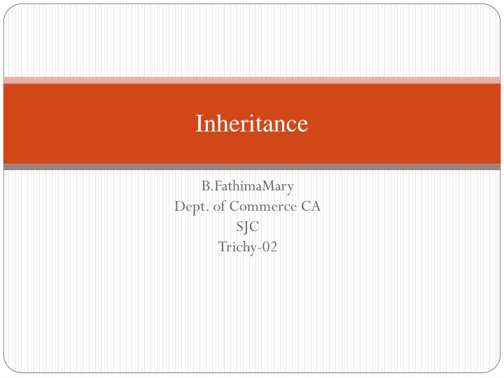 Inheritance in Object-Oriented Programming