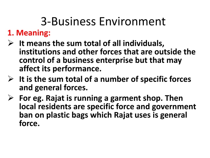 Business Environment: Key Features and Impact
