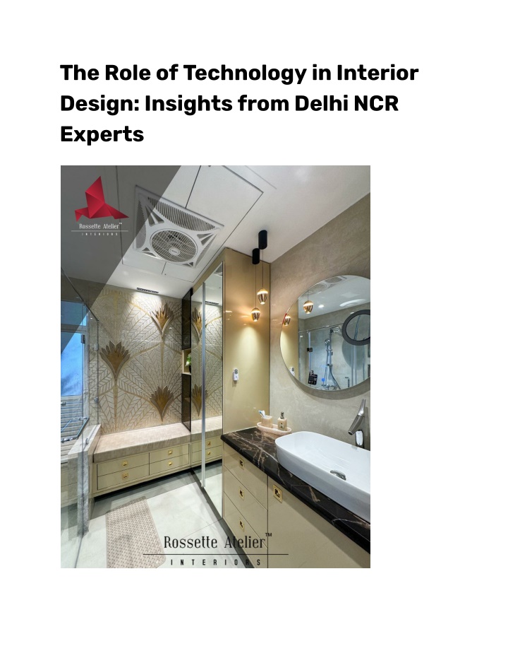 the role of technology in interior design n.w