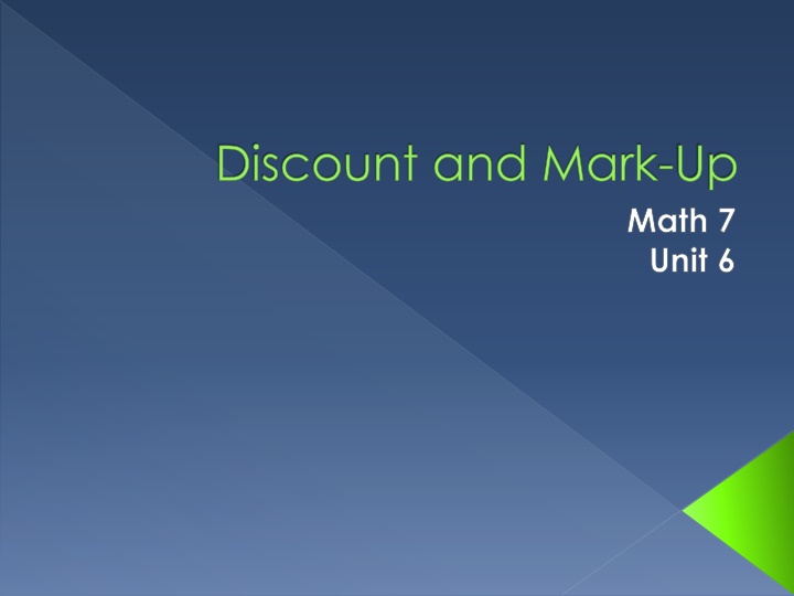 Percent Problems in Mathematics: Discounts and Mark-Ups Explained