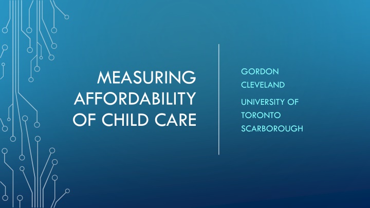 Measuring Affordability of Child Care in Calgary, Alberta